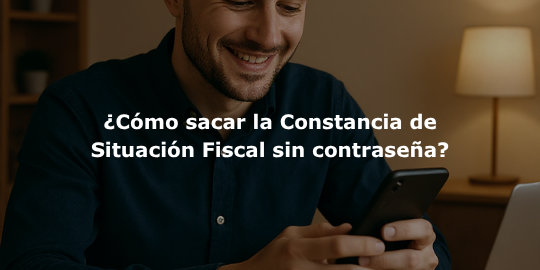 ¿Cómo sacar la Constancia de Situación Fiscal sin contraseña?