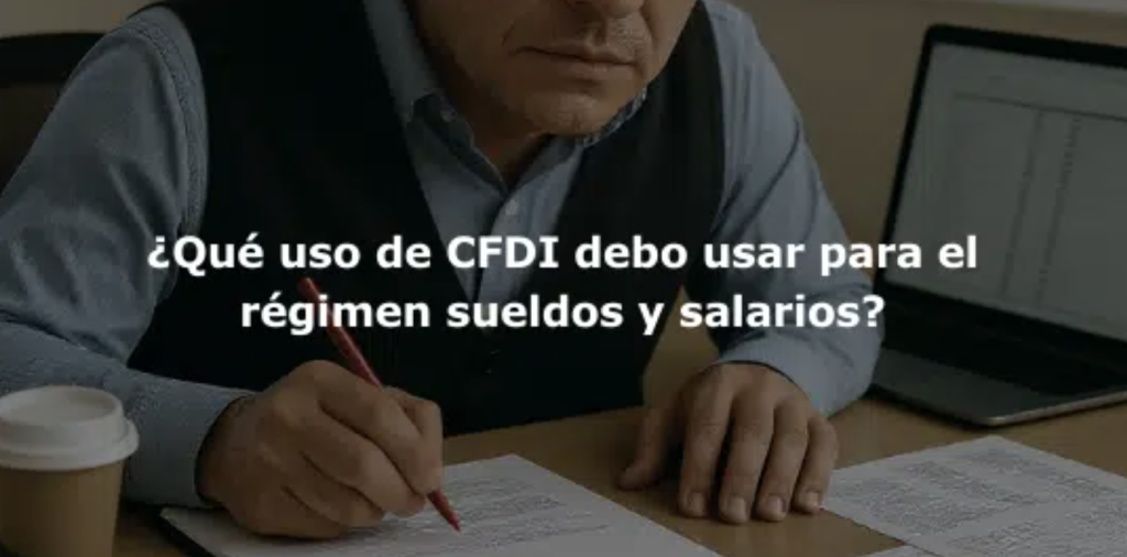 ¿Qué uso de CFDI debo usar para el régimen sueldos y salarios?